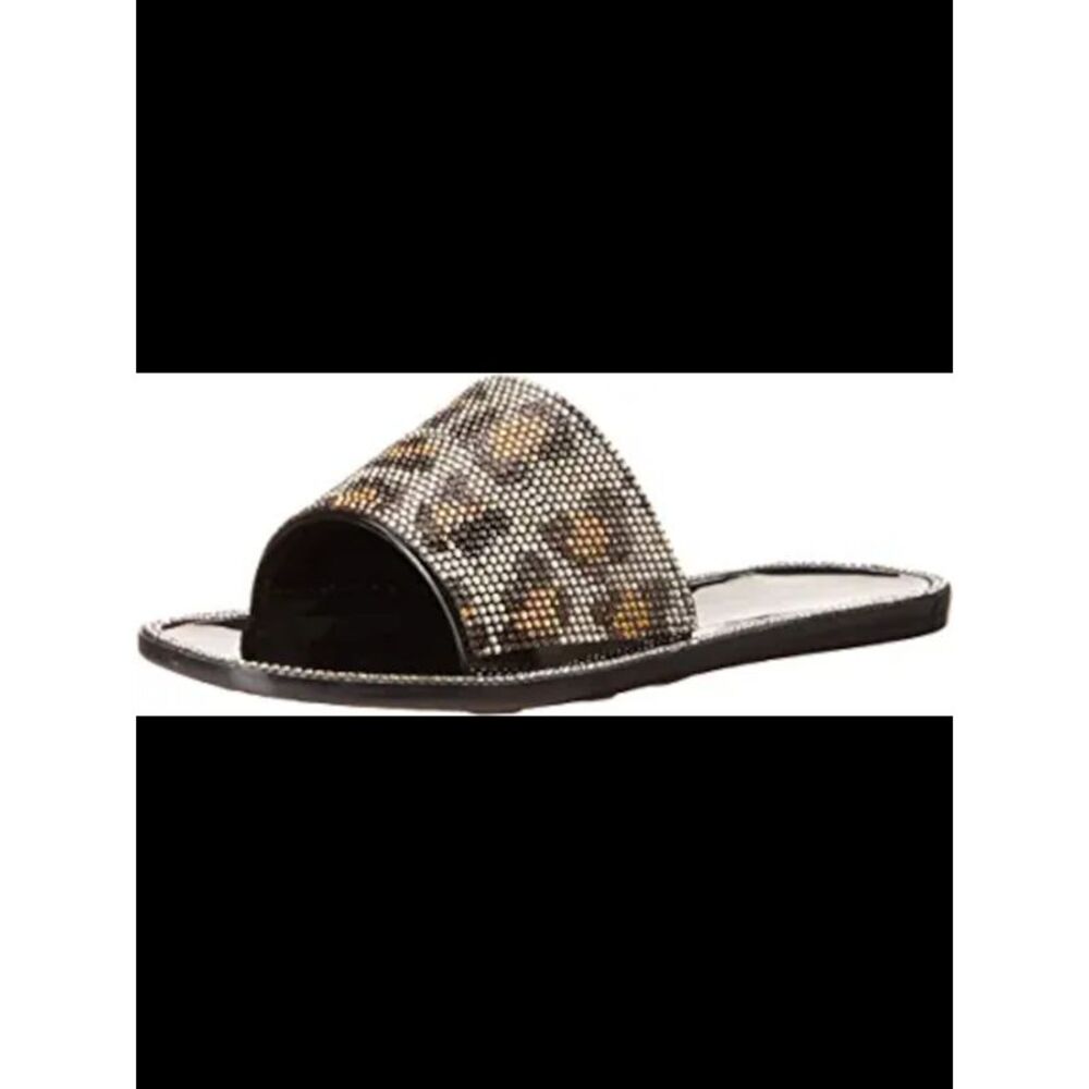 JESSICA SIMPSON Womens Black Jelly Kassime Square Toe Slip On Slide Sandals 6 M